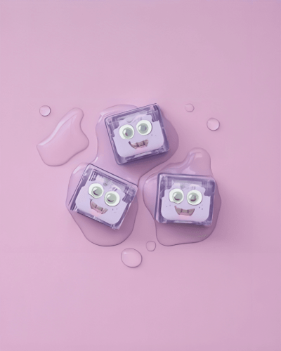 Cubos luminosos lila