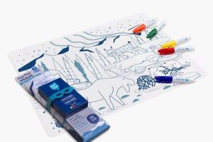 Mantel de silicona Bosque Boreal con pulsera azul