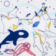 Mantel de silicona Iceberg con pulsera azul