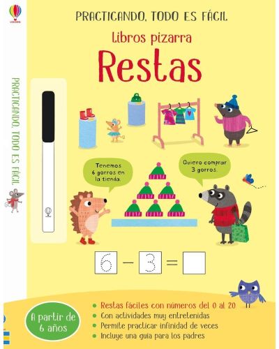 Libro pizarra restas