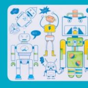 Mantel mini de silicona Robot