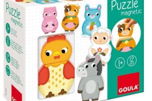 Puzzle magnético animales de granja