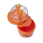 Fiambrera redonda grande con tapa refrigerante rosa