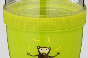 Fiambrera redonda grande con tapa refrigerante verde