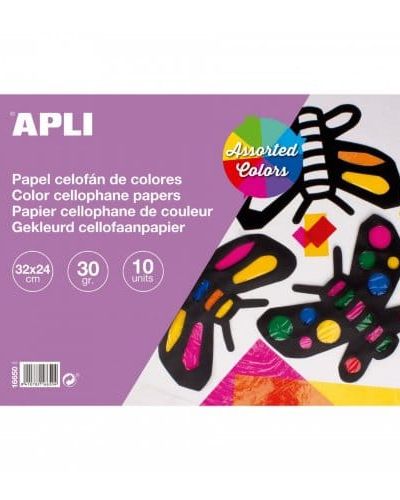 Papel celofán surtido 10 hojas