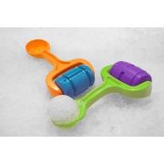 Rodillo arena vías de tren para jugar en la nieve