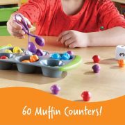 Juego de matemáticas y motricidad mini muffin trabaja los colores y el conteo