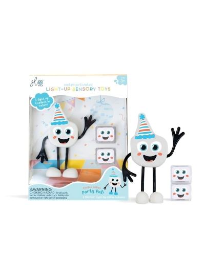 Cubos luminosos con personaje multicolor