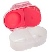 Fiambrera 2 compartimentos rosa abierta