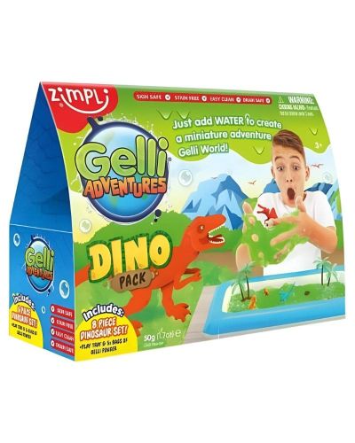 Pack Dinosaurios con Gelli – Set Sensorial con Bandeja Inflable