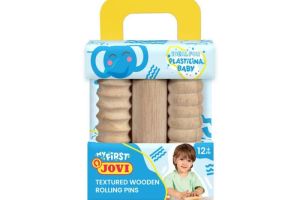 Rodillo de madera para plastilina y arena