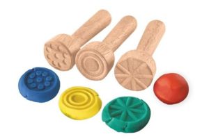 Sello de madera para plastilina y arena