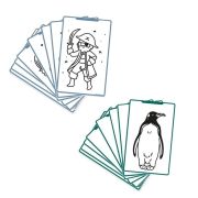 Set de 60 Láminas para Tableta de Dibujo Animales del Mundo & Piratas