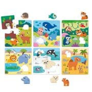 Set de 6 puzzles Hábitat