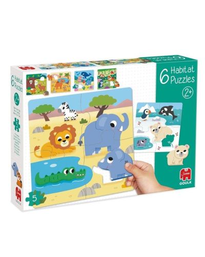 Set de 6 puzzles Hábitat