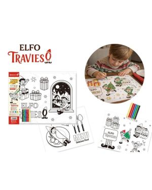 Manteles de papel para colorear Elfo